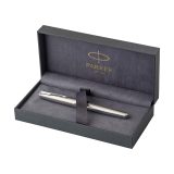 Vue 2 de Parker Sonnet stylo roller | Acier inoxydable