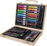 Vue 2 de Set de dessin Thessaly | Coffret en bois | 66 pièces