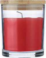 Vue 1 de Bougie Riven | Verre avec couvercle bambou