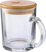 Vue 4 de Mug Ashley | Verre | Couvercle bambou | 300 ml