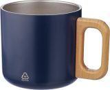 Vue 8 de Mug Dwight | Inox | Manche en bois | 400 ml