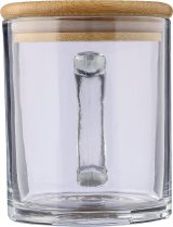Vue 2 de Mug Ashley | Verre | Couvercle bambou | 300 ml