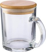 Vue 6 de Mug Ashley | Verre | Couvercle bambou | 300 ml