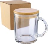 Vue 9 de Mug Ashley | Verre | Couvercle bambou | 300 ml