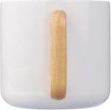 Vue 2 de Mug Dwight | Inox | Manche en bois | 400 ml