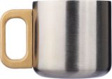 Vue 1 de Mug Dwight | Inox | Manche en bois | 400 ml