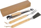 Vue 5 de Set barbecue Kaitlyn | Inox | 3 pcs | Manches en bois
