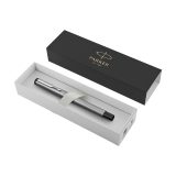 Vue 2 de Parker Vector stylo roller | Acier inoxydable