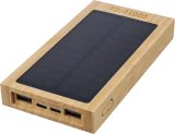 Vue 6 de Batterie externe Elz | Bambou | Solaire | 10 000 mAh