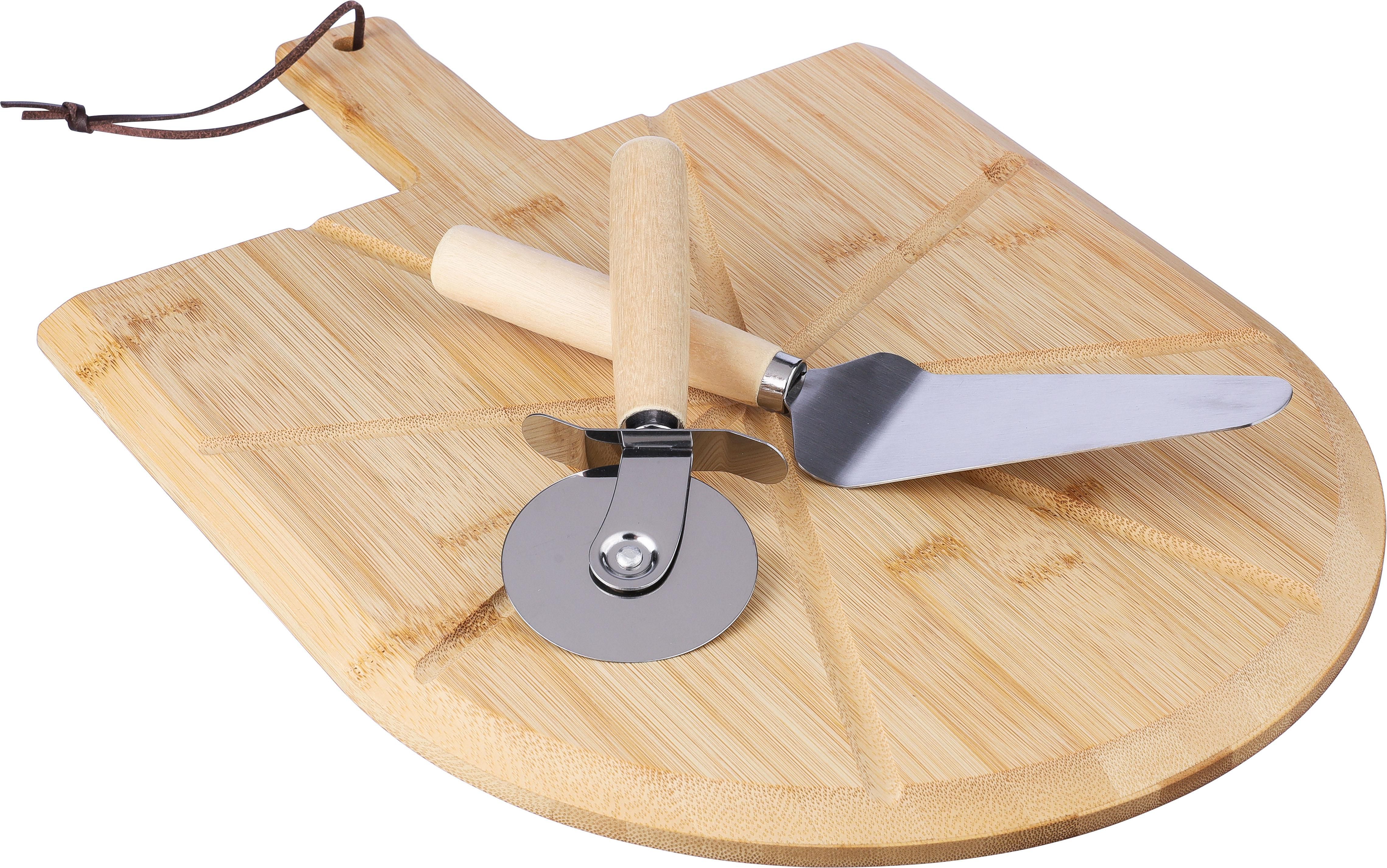 Planche à pizza Vale | Bambou | Avec coupe-pizza et spatule