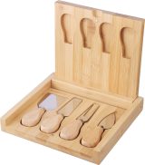 Vue 4 de Plateau à fromage Zea | Bambou | 4 pièces