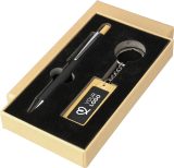 Vue 2 de Coffret cadeau Zaid | Stylo à bille et porte-clés