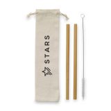 Vue 1 de Bamboe Straw Set pailles en bambou