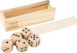 Vue 4 de Set de dés Celine | Bois de hêtre | 5 pièces