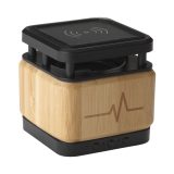 Vue 1 de Bamboo Block Speaker avec chargeur sans fil