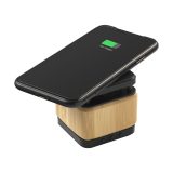 Vue 4 de Bamboo Block Speaker avec chargeur sans fil