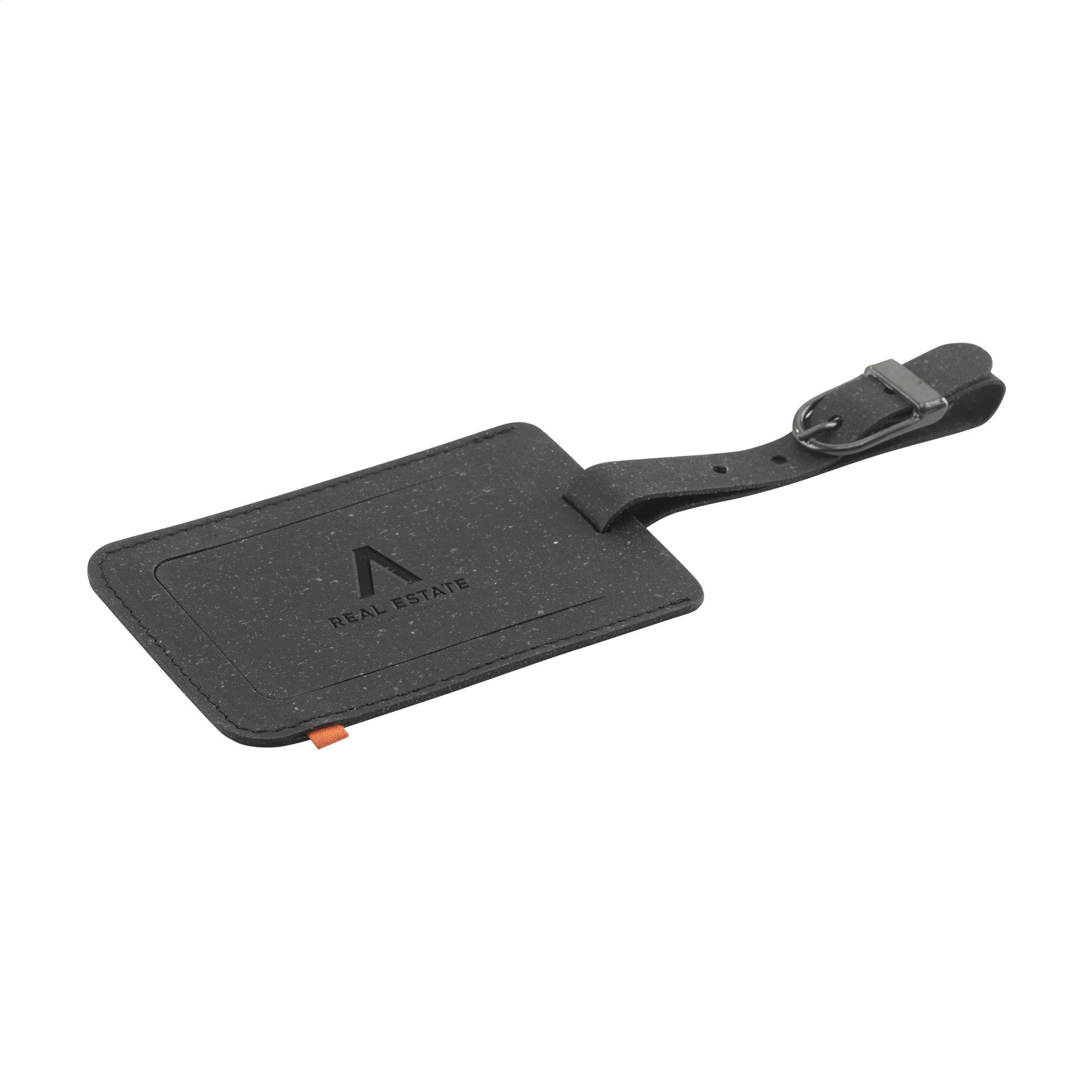 Recycled Leather Luggage Tag 'étiquette de bagage