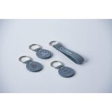 Vue 6 de Recycled Denim Textile Keyring Round porte-clés
