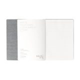 Vue 4 de Recycled Textile Refillable Notebook A5 carnet de notes