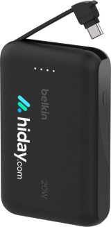 Vue 2 de Belkin BoostCharge Power Bank 10K Câble intégré