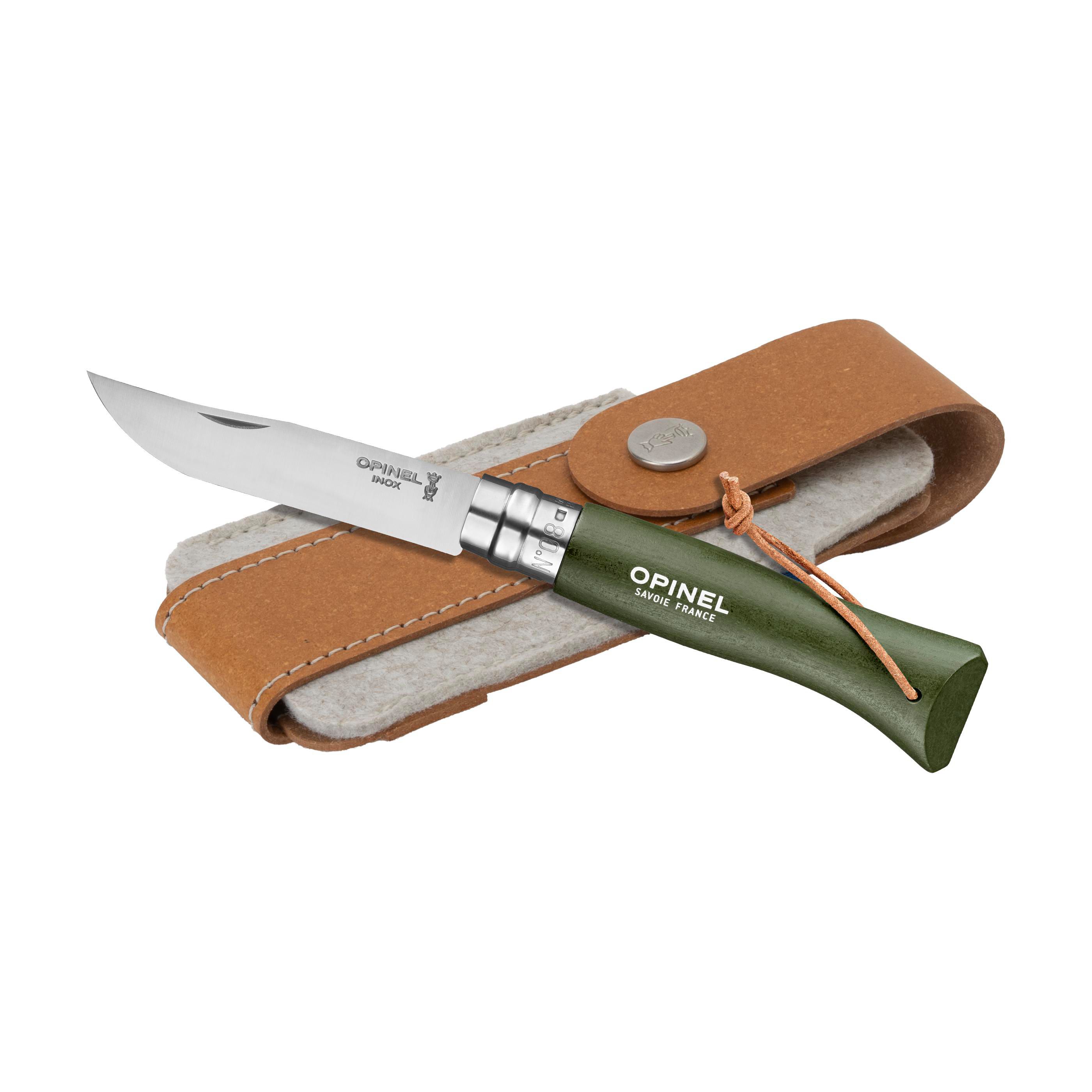 Couteau de poche Opinel Colorama No 08 | Avec étui de ceinture