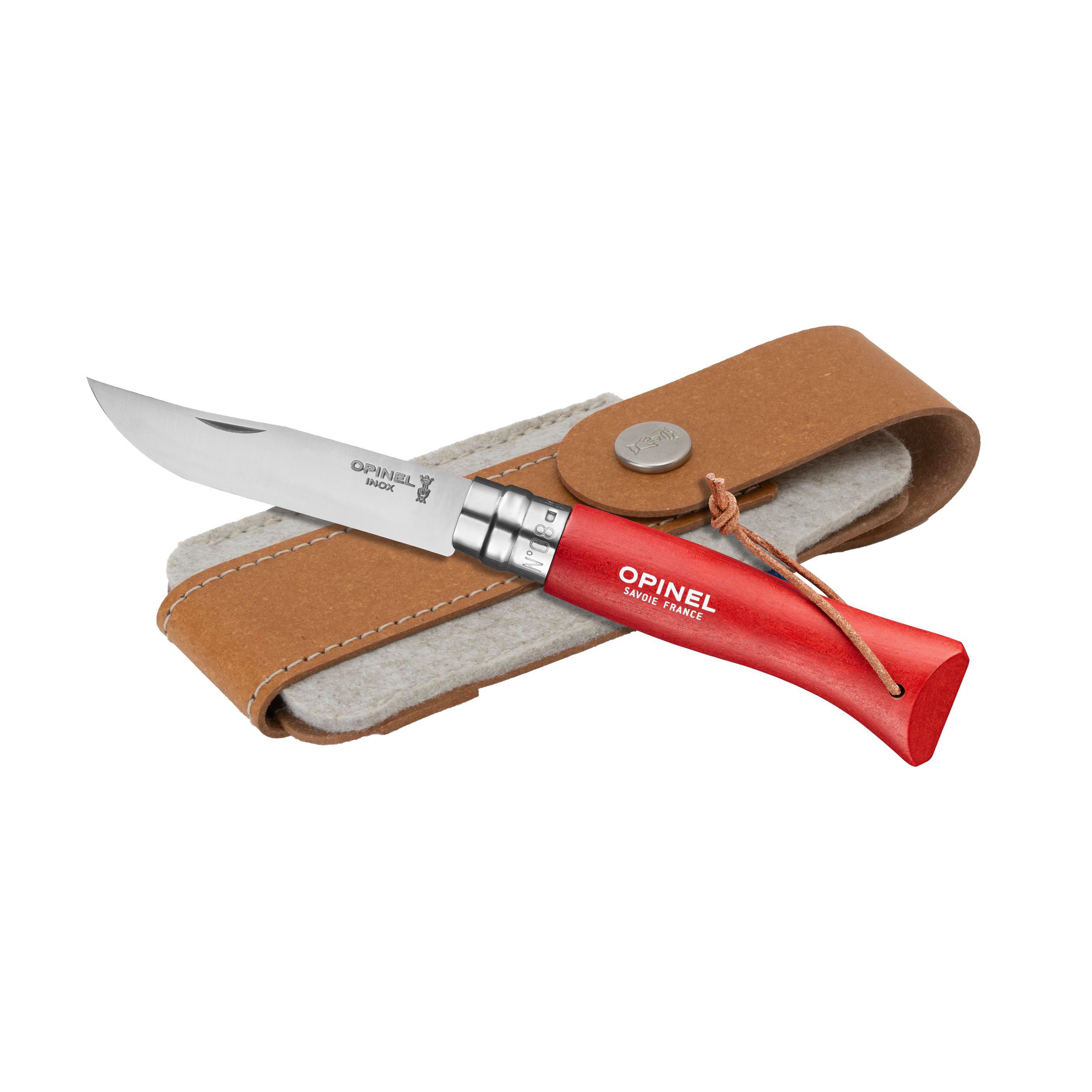 Couteau de poche Opinel Colorama No 08 | Avec étui de ceinture