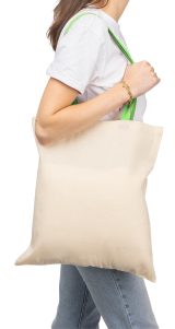 Vue 3 de Sac de courses Maris | Coton | Poignées colorées