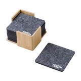 Vue 2 de Set de sous-verres Lawrence | Support en bambou