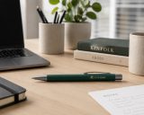 Vue 16 de Stylo bille Emmett | Finition caoutchoutée