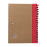 Vue 3 de Carnet Stella | Carton | Ligné | Avec stylo bille