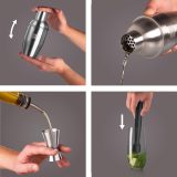 Vue 4 de Vacu Vin Cocktailset Bar in a Box Starter set de cocktails