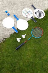 Vue 4 de Set de badminton Wendy | 2 raquettes | 2 volants
