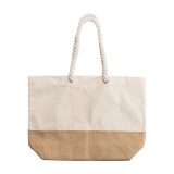 Vue 7 de Sac shopping Diego | Coton 280 g/m² | Fond jute