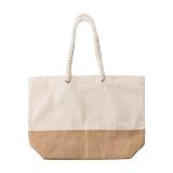Vue 1 de Sac shopping Diego | Coton 280 g/m² | Fond jute