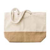Vue 3 de Sac shopping Diego | Coton 280 g/m² | Fond jute