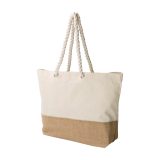 Vue 2 de Sac shopping Diego | Coton 280 g/m² | Fond jute