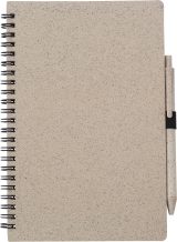 Vue 1 de Carnet Massimo | Paille de blé | A5 | Ligné