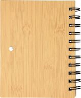 Vue 5 de Carnet Niall | Aspect bambou | Avec notes adhésives et stylo bille