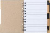 Vue 6 de Carnet Niall | Aspect bambou | Avec notes adhésives et stylo bille