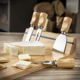 Vue 5 de Plateau à fromages Arlo | Bambou | 4 pcs
