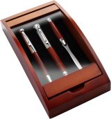 Vue 2 de Set d'écriture Paulette | Bois de rose | 3 pcs