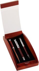 Vue 3 de Set d'écriture Paulette | Bois de rose | 3 pcs