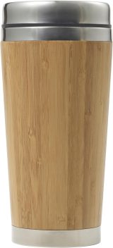 Vue 1 de Gobelet thermos Sabine | Bambou et inox | 400 ml