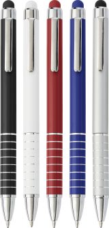 Vue 5 de Stylo bille Oliver | Aluminium | Stylet
