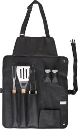 Vue 1 de Set barbecue Hugo | Inox | Tablier