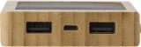 Vue 3 de Powerbank Joan | Bambou | Solaire | 8000 mAh