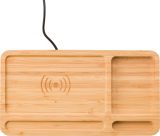 Vue 1 de Chargeur sans fil Faye | Bambou | Organiseur de bureau