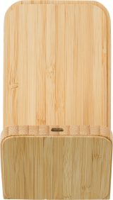 Vue 1 de Chargeur sans fil Claudie | Bambou | Support pour téléphone