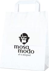 Vue 1 de Paper shopping bag Flat handle 25 x 17 x 33 cm