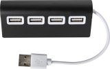 Vue 1 de Hub USB Leo | Aluminium | 4 ports